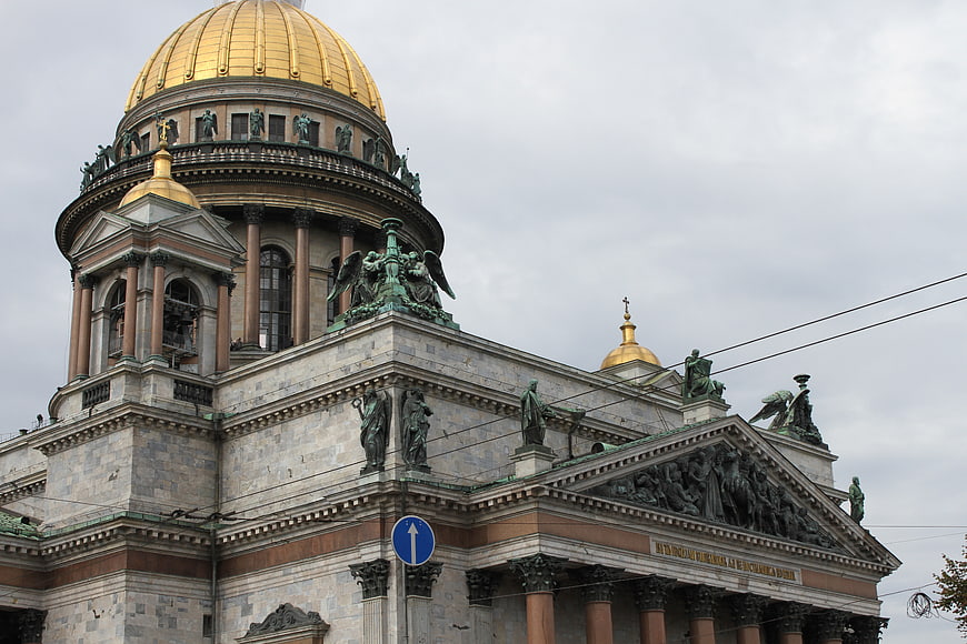Golden Dome of Saint Isaac's Cathedral in Saint Petersburg