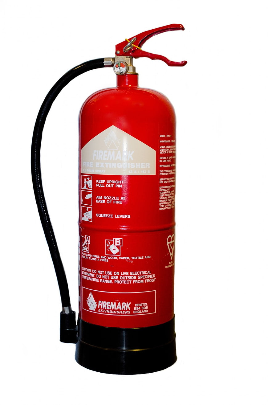Red Firemark Fire Extinguisher Product Photo