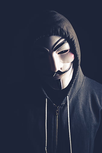 Anonymous Hacker in Guy Fawkes Mask and Hoodie