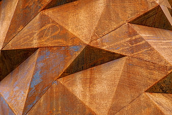 Abstract Rusty Corten Steel Geometric Texture Close-Up