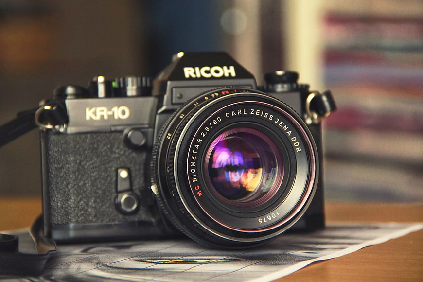 Vintage Ricoh KR-10 Camera with Zeiss Lens
