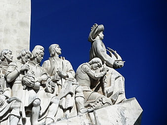 Monument to the Discoveries Sculpture Detail Lisbon Portugal