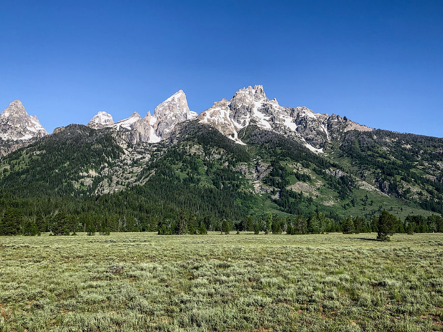 Grand Teton National Park Mountain Landscape with Sagebrush Meadow