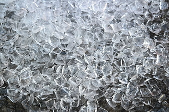 Close-up texture of crushed ice cubes