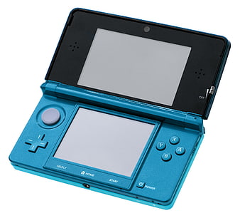 Aqua Blue Nintendo 3DS XL Open Product Shot