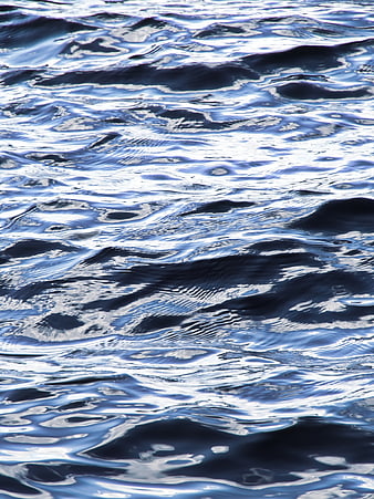Close-up of rippling blue water surface texture