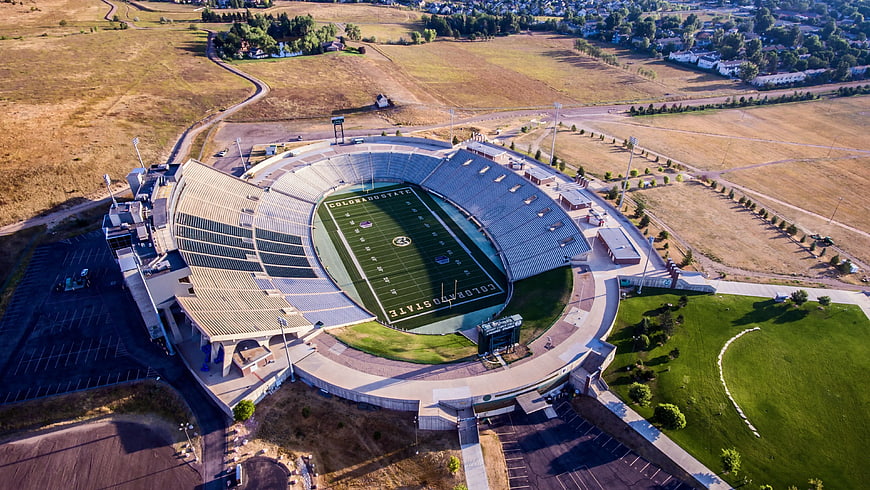 Aerial View of Colorado State University Football Stadium