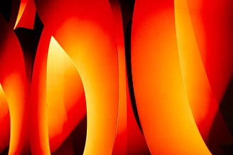 Abstract Red and Orange Curved Shapes Background