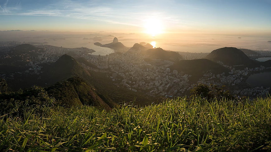 Sunset View of Rio de Janeiro from Sugarloaf Mountain