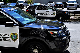 Houston Police Department SUVs Parked in Lot
