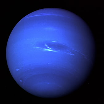 Neptune Planet in Deep Space with Blue Atmosphere