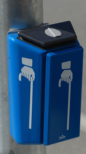 Blue Pedestrian Crossing Signal Button for Visually Impaired