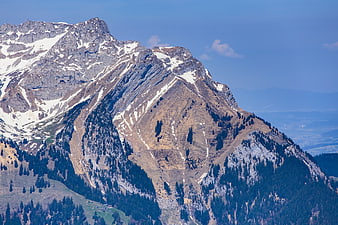 Majestic Snow-Capped Mountain Peak in Swiss Alps