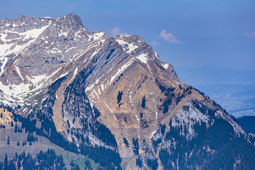 Majestic Snow-Capped Mountain Peak in Swiss Alps