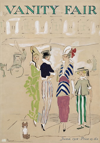Vintage Vanity Fair Magazine Cover Illustration from 1914