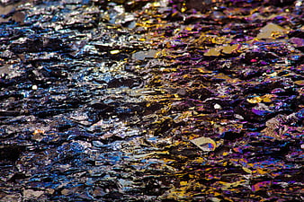Iridescent Mineral Texture Close-Up