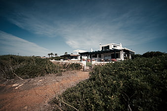 Modern white villa with pool in Spanish countryside