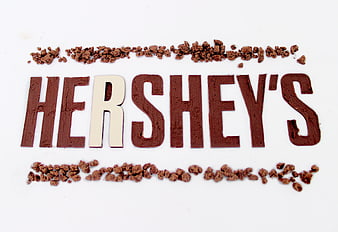Hershey's Logo Made of Chocolate Spread and Cocoa Crumbs