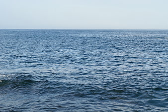 Calm Blue Ocean Waves Horizon Seascape