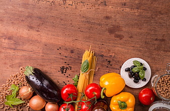 Fresh Italian Pasta Ingredients on Rustic Wooden Table