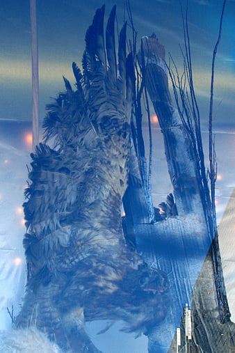 Mysterious Blue Owl Wing Reflection in Glass