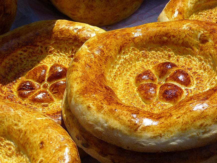 Freshly Baked Traditional Flatbread With Golden Brown Crust