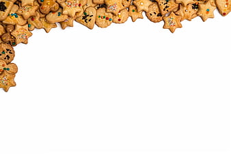Christmas Cookie Border on White Background