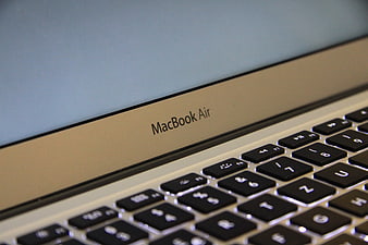 Close-up of MacBook Air Keyboard and Screen Bezel