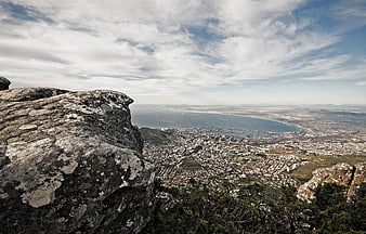 Panoramic View of Cape Town from Lion's Head Mountain