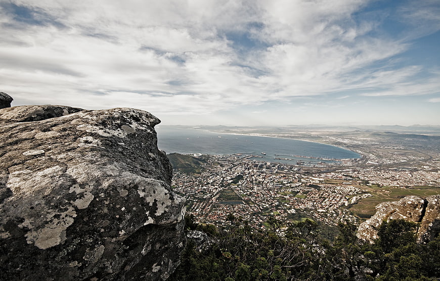 Panoramic View of Cape Town from Lion's Head Mountain