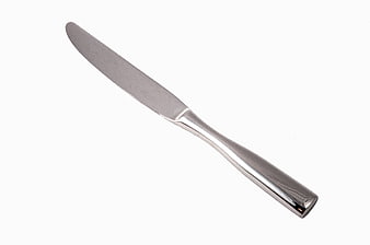 Stainless Steel Table Knife On White Background