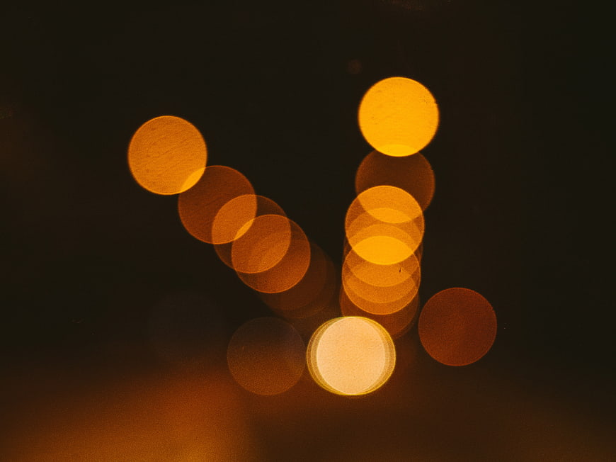 Abstract Bokeh Lights on Dark Background
