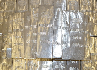 Stack of 5000g Fine Silver Bars with IAR Logo