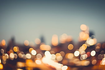 Abstract Bokeh City Lights Background at Dusk
