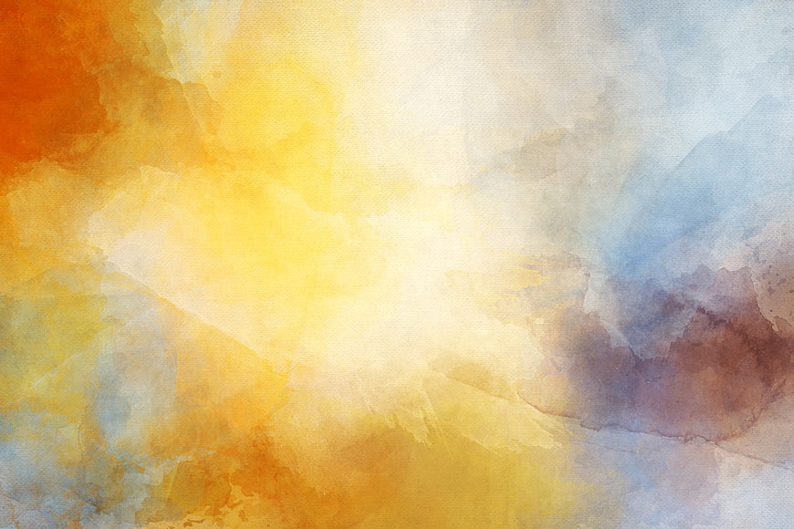 Abstract Watercolor Background with Warm and Cool Tones