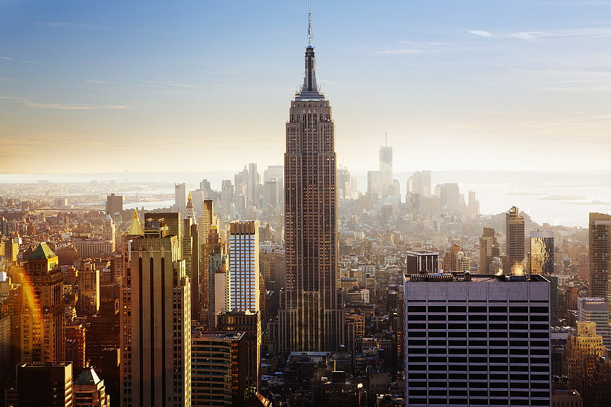 Empire State Building New York City Skyline at Sunset