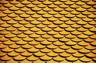 Golden overlapping scale pattern texture background