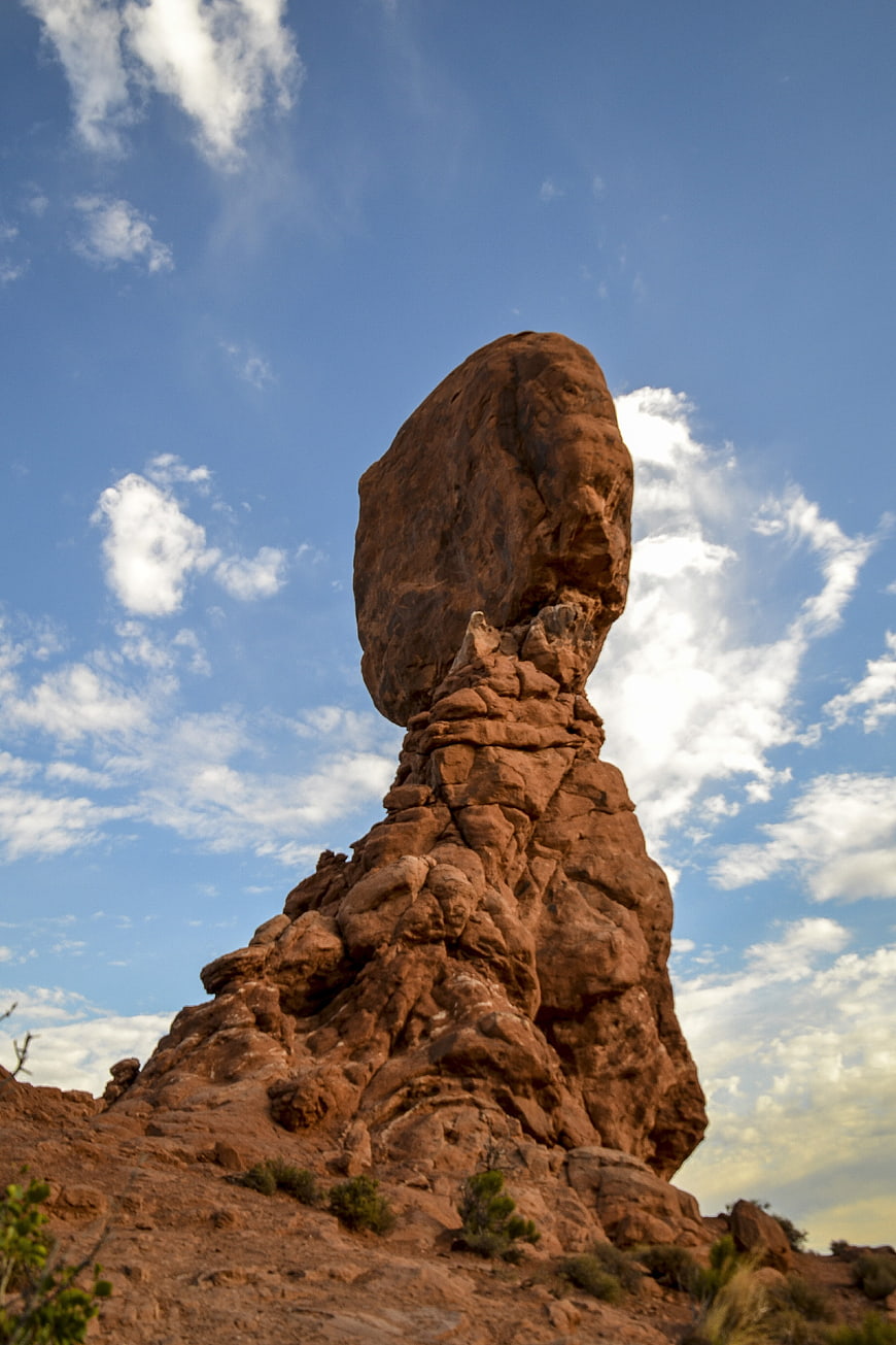 Balanced Rock Formation in Arches National Park Utah