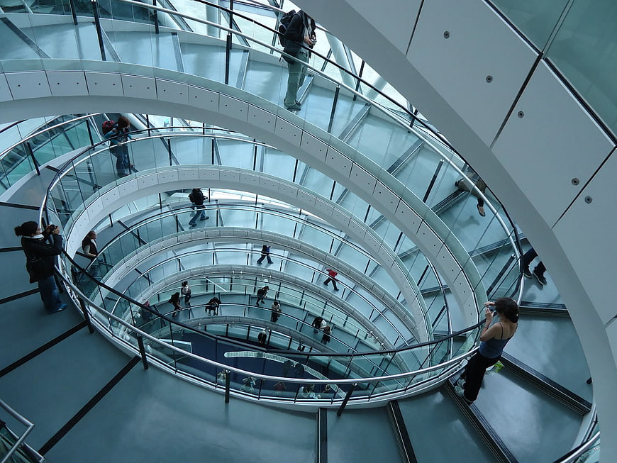 Spiral Glass Ramp Architecture Interior