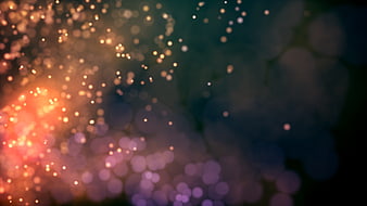 Abstract Bokeh Background with Golden and Purple Lights