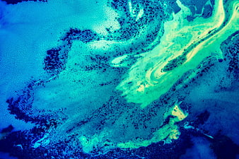 Abstract Blue and Green Fluid Art Texture Background