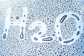 Water droplets on glass forming a smiley face