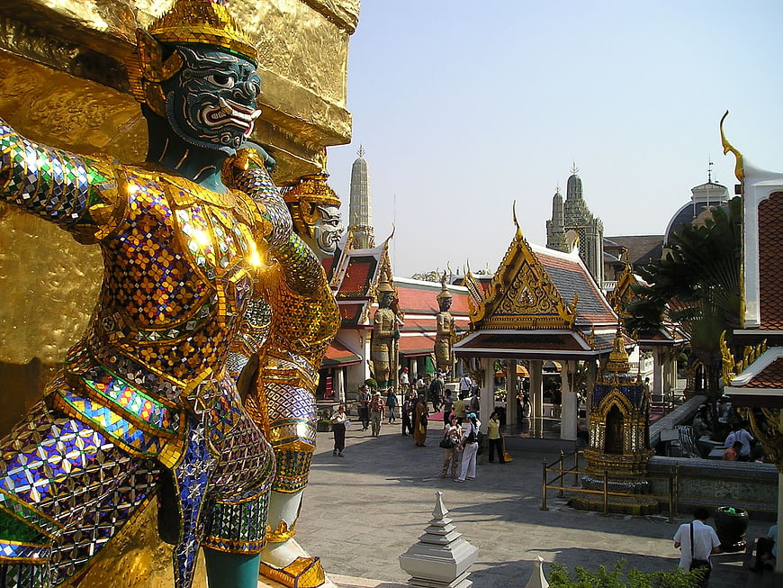 Golden Guardian Statue At Grand Palace Bangkok Thailand