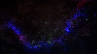 Deep Space Nebula Background With Blue And Purple Star Fields