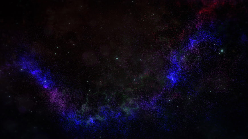 Deep Space Nebula Background With Blue And Purple Star Fields