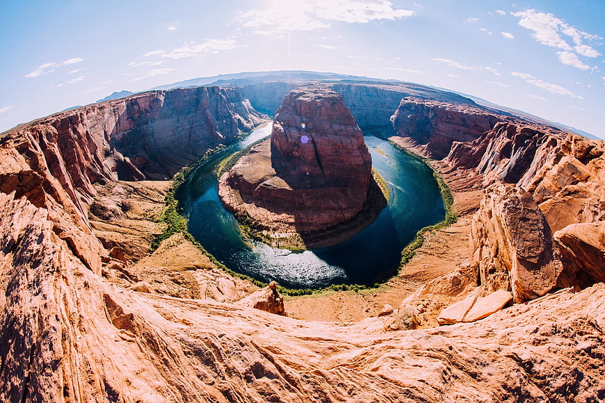 Horseshoe Bend Canyon Landscape with River Bend