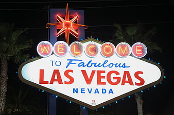 Welcome To Fabulous Las Vegas Nevada Sign At Night