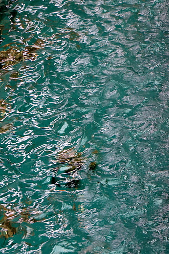 Close-up of rippling turquoise water texture