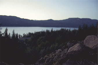Serene Lake and Mountain Landscape at Dusk