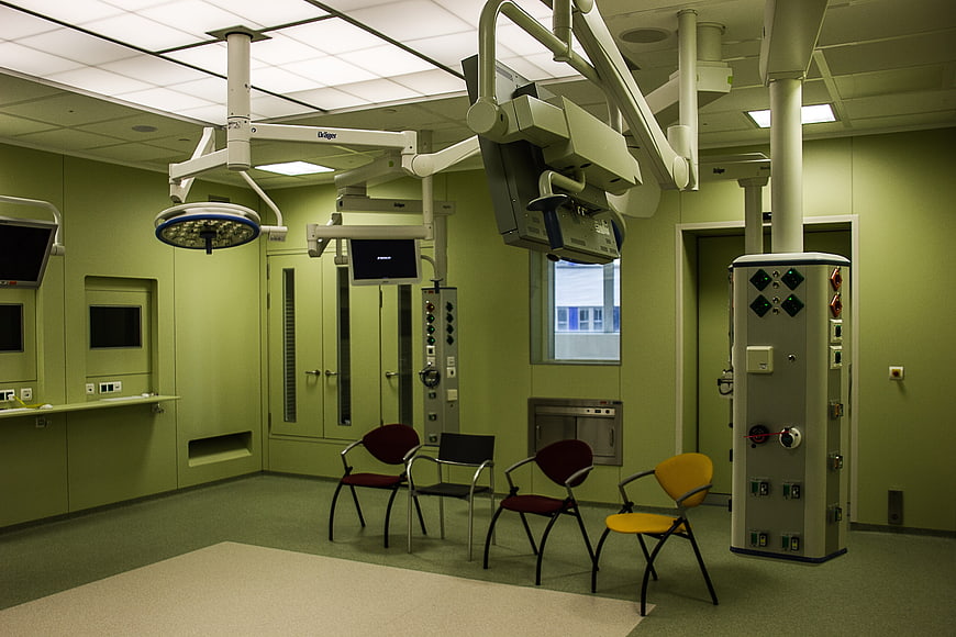 Modern Hospital Operating Room Interior With Medical Equipment